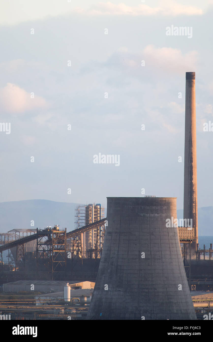 Tata Steel Stahlwerk in Port Talbot, South Wales. Das Stahlwerk wird für den Verkauf, die Hunderten von UK Arbeitsplätze gefährdet gestellt. Stockfoto