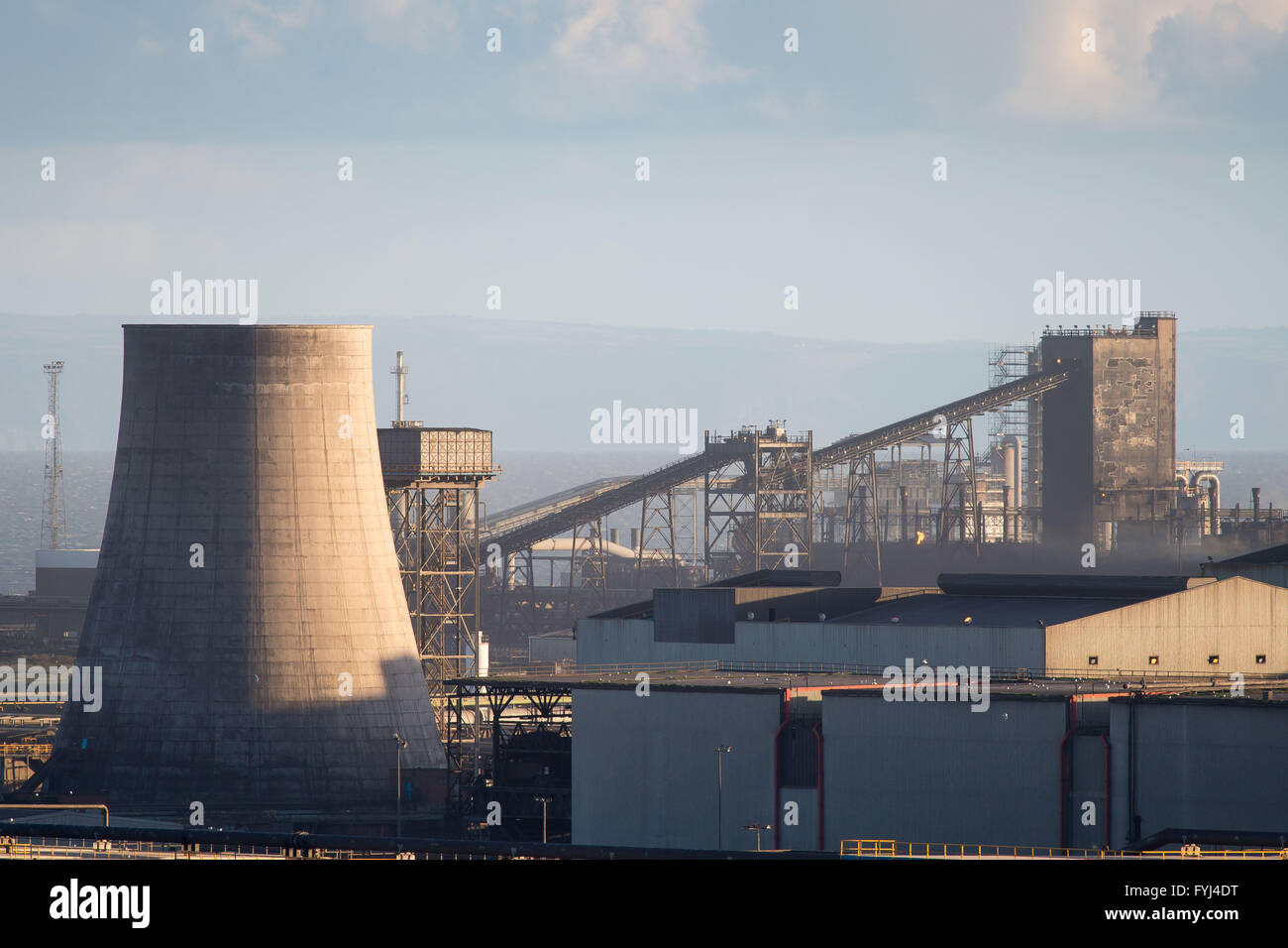 Tata Steel Stahlwerk in Port Talbot, South Wales. Stockfoto