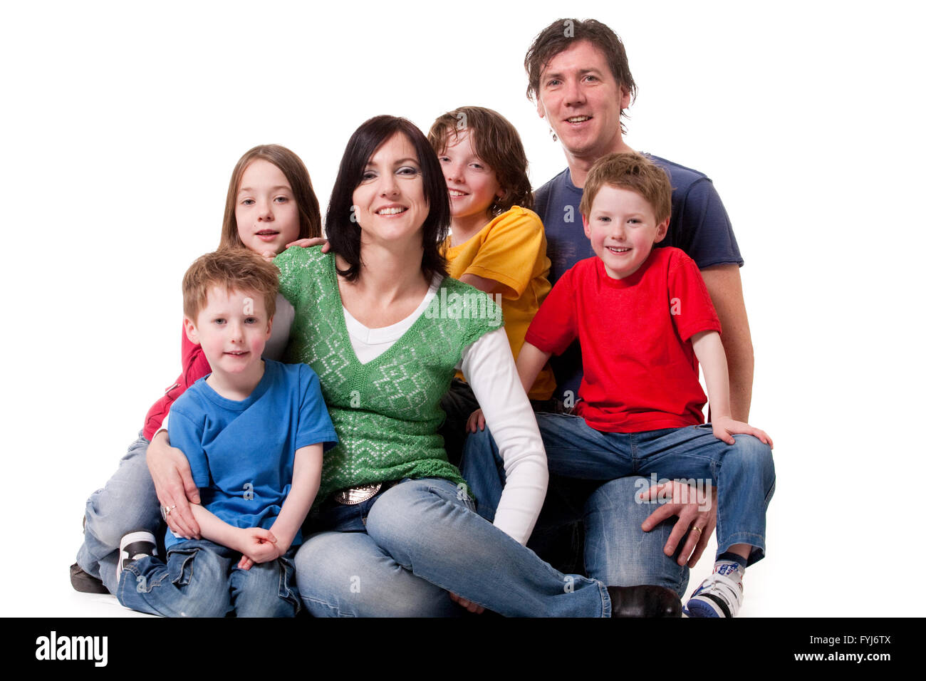 Eine große Familie Stockfoto