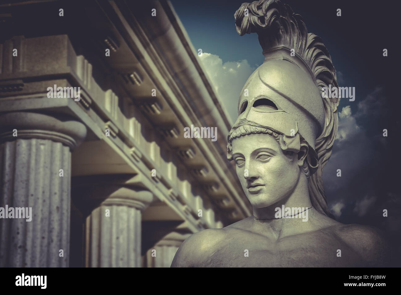 Büste des griechischen Staatsmannes Perikles, klassische Skulptur Stockfoto