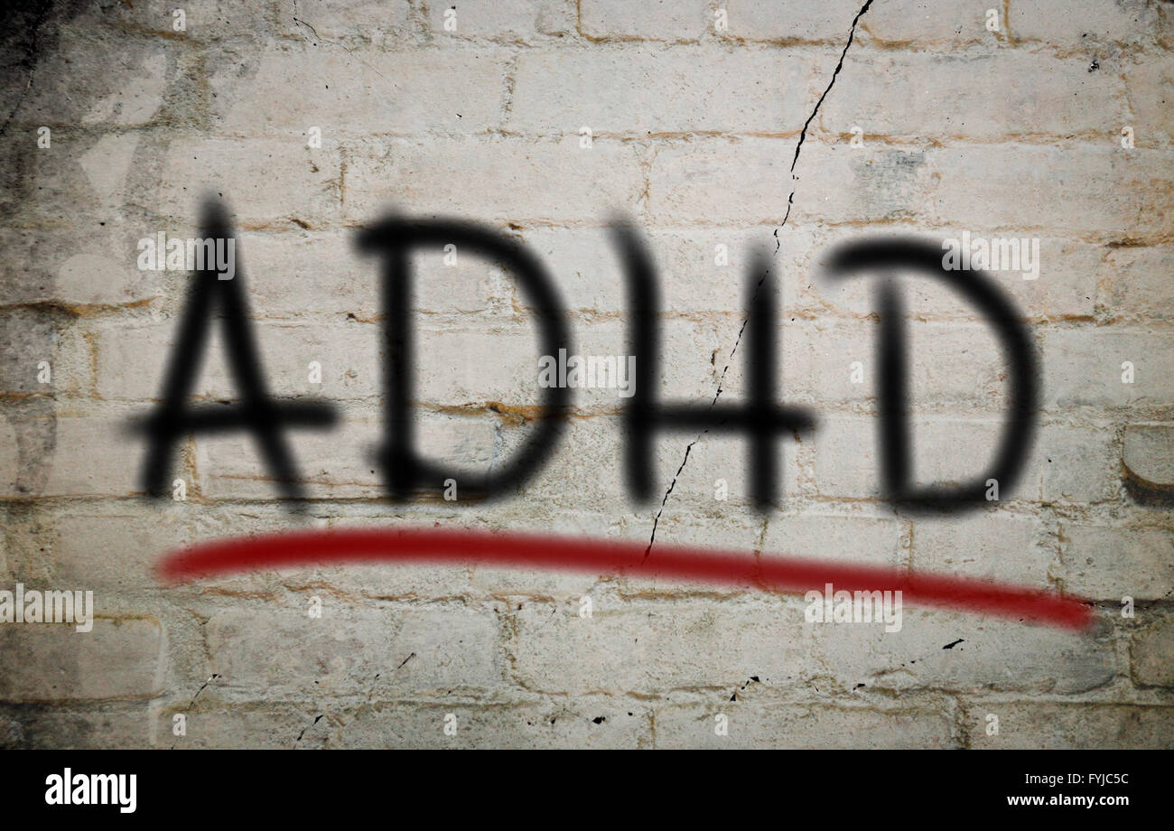 Aufmerksamkeit Defizit-Hyperaktivität-Störung-Konzept Stockfoto
