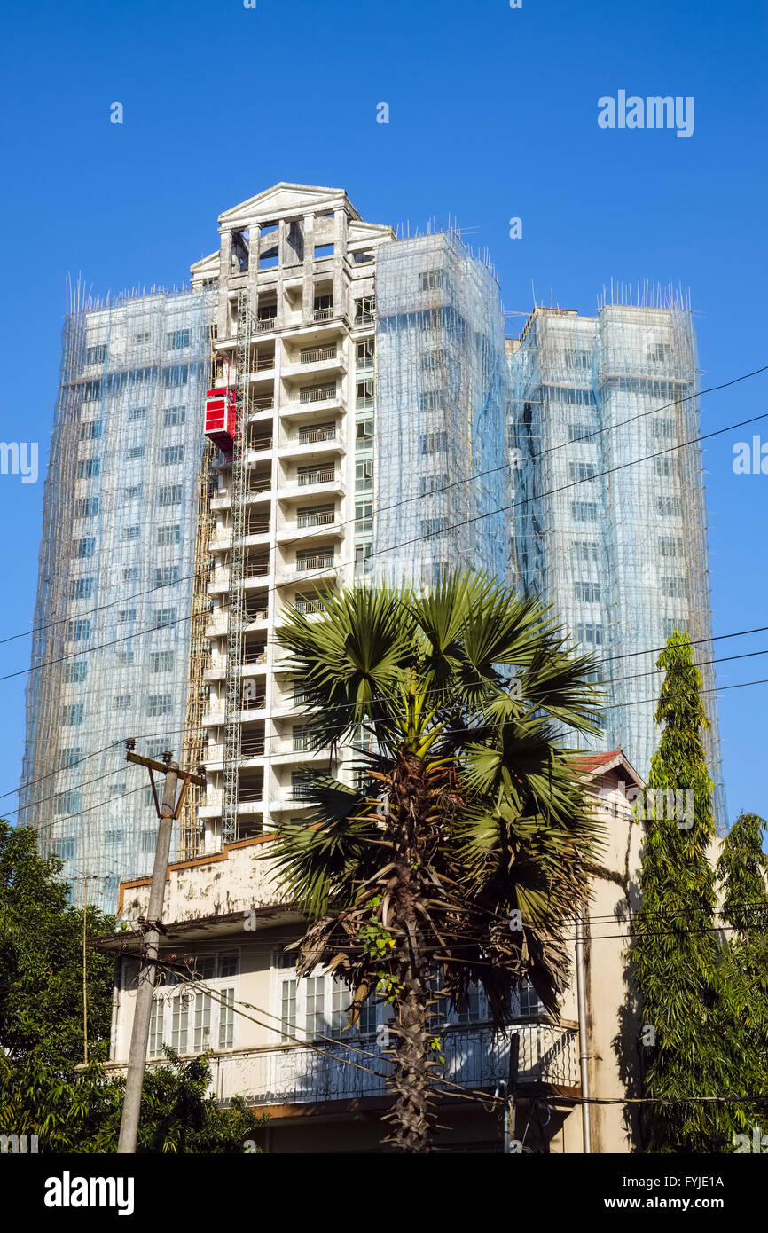 Hochhaus Hochhaus in Yangon Stockfoto