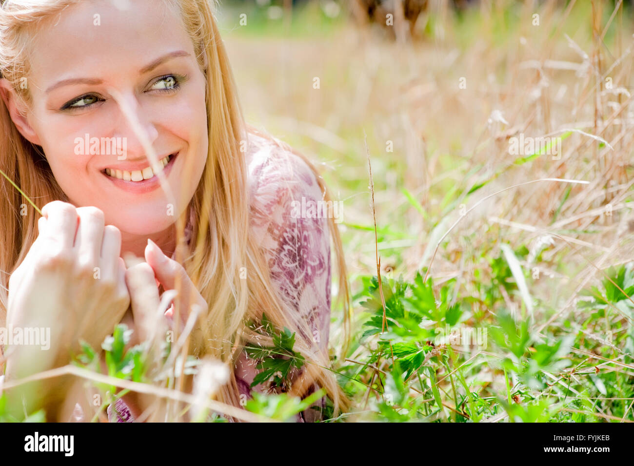 Glücklich Leben Mädchen Stockfoto