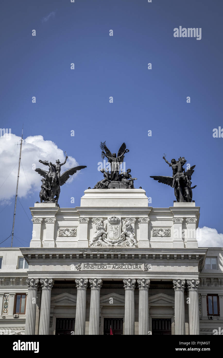 Landwirtschaftsministerium Bild der Stadt Madrid, seiner charakteristischen Architektur Stockfoto