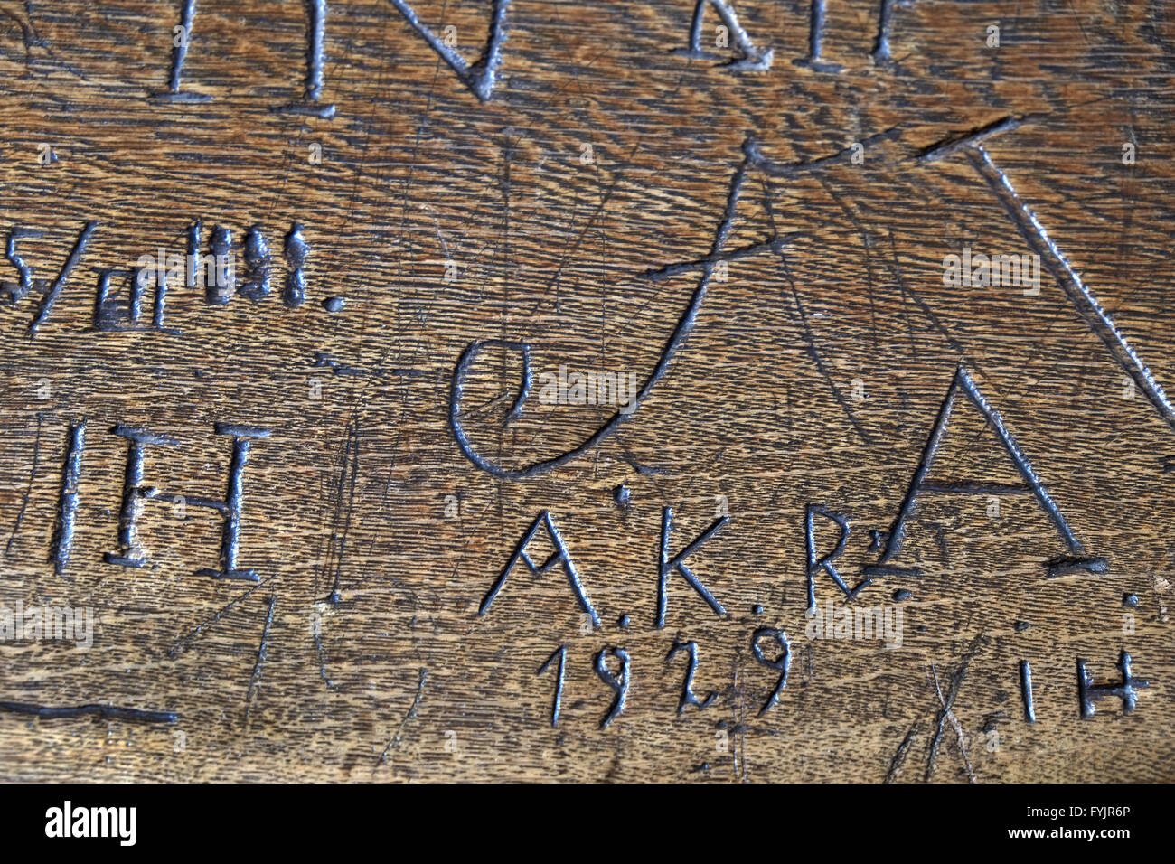 Old School Tabelle Stockfotografie Alamy