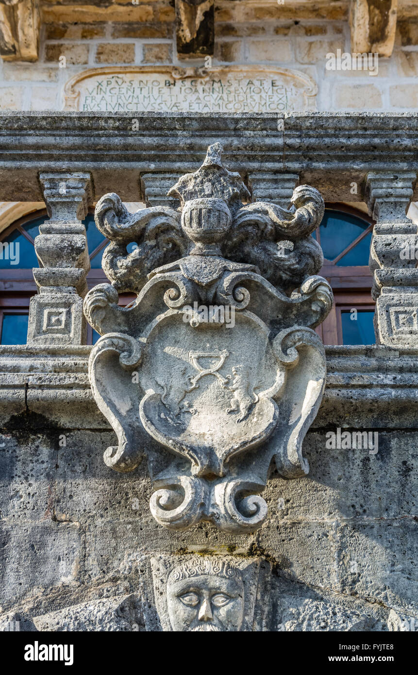 Closeup Details Wandskulptur Stockfoto