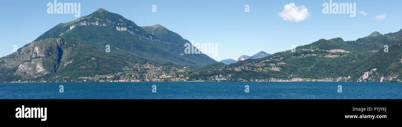 Comer See (Italien)-Blick vom Schiff Stockfoto