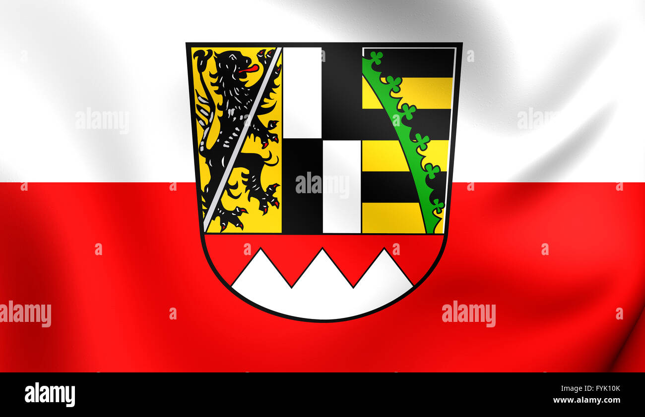 Flagge von Oberfranken Stockfoto