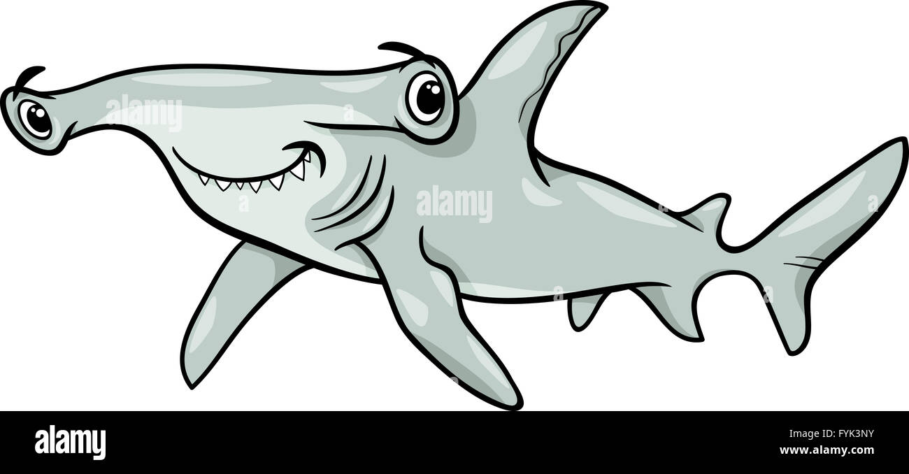photo Cartoon Hammerhead Shark Pictures https www alamy de stockfoto hammerhead shark cartoon illustration 103067607 html