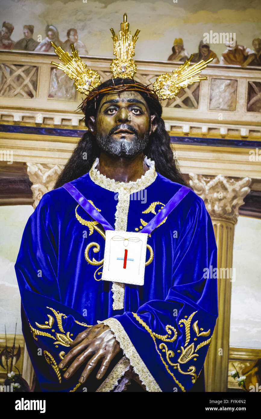 Bild von Jesus Christus mit Purpurmantel, Kult und religion Stockfoto