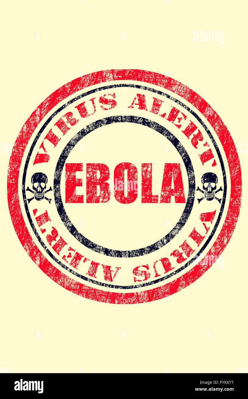 Ebola-Virus Alert, Warnschild Stockfoto