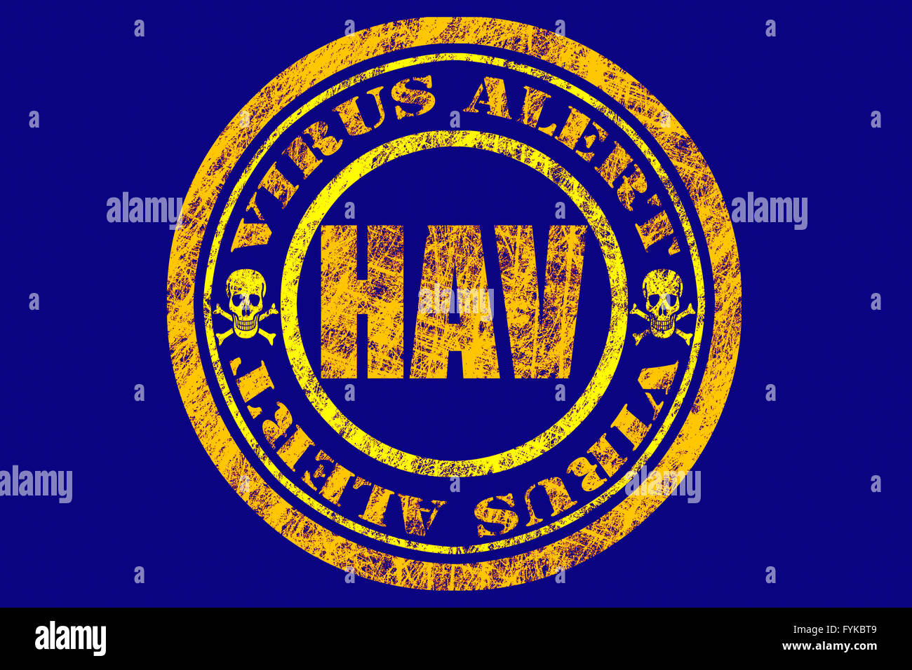 HAV-Virus Alert Konzept Stockfoto