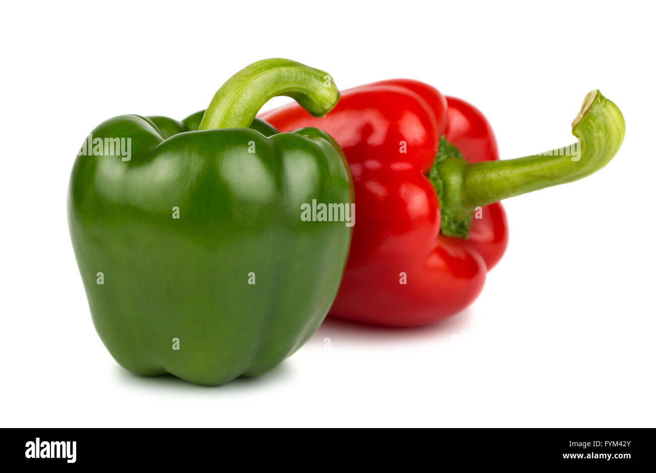 Grüne und rote Paprika Stockfoto