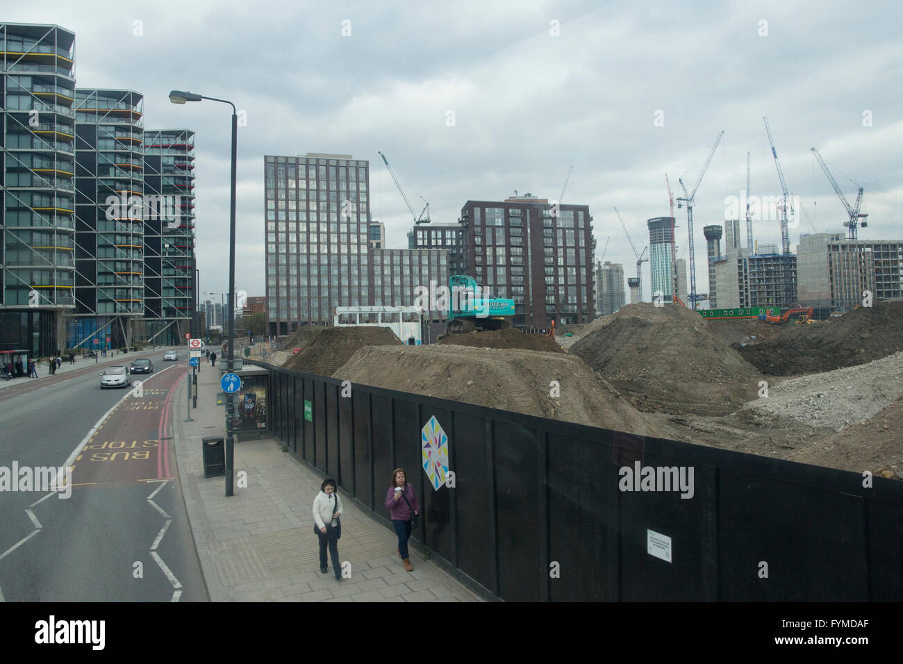 Bau in Wandsworth Battersea in London UK Stockfoto