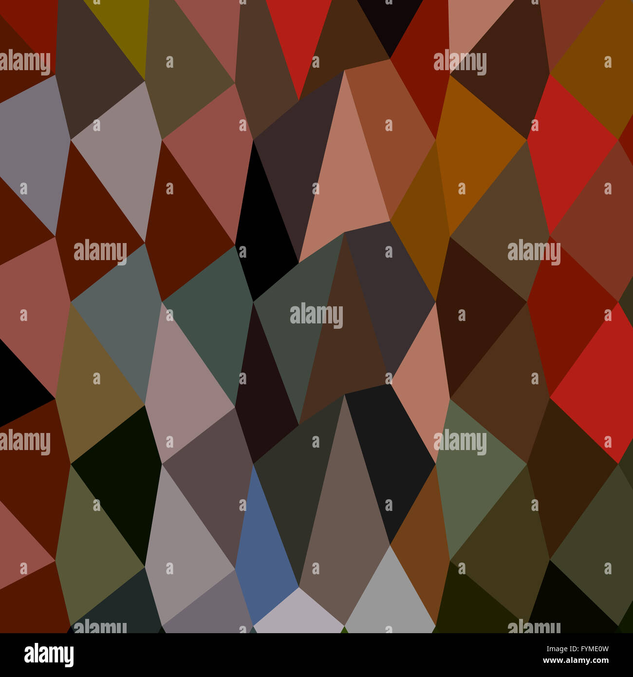 Gebrannte Umbra abstrakte niedrige Polygon-Hintergrund Stockfoto