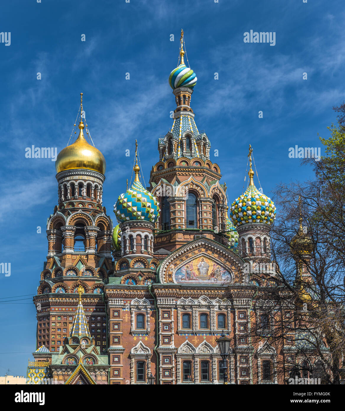 Kirche des Retters auf Blut, Sankt Petersburg, Russland Stockfoto