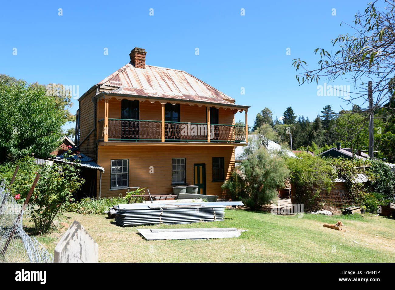 Historischen Landhaus renoviert, Sofala, New-South.Wales, Australien Stockfoto