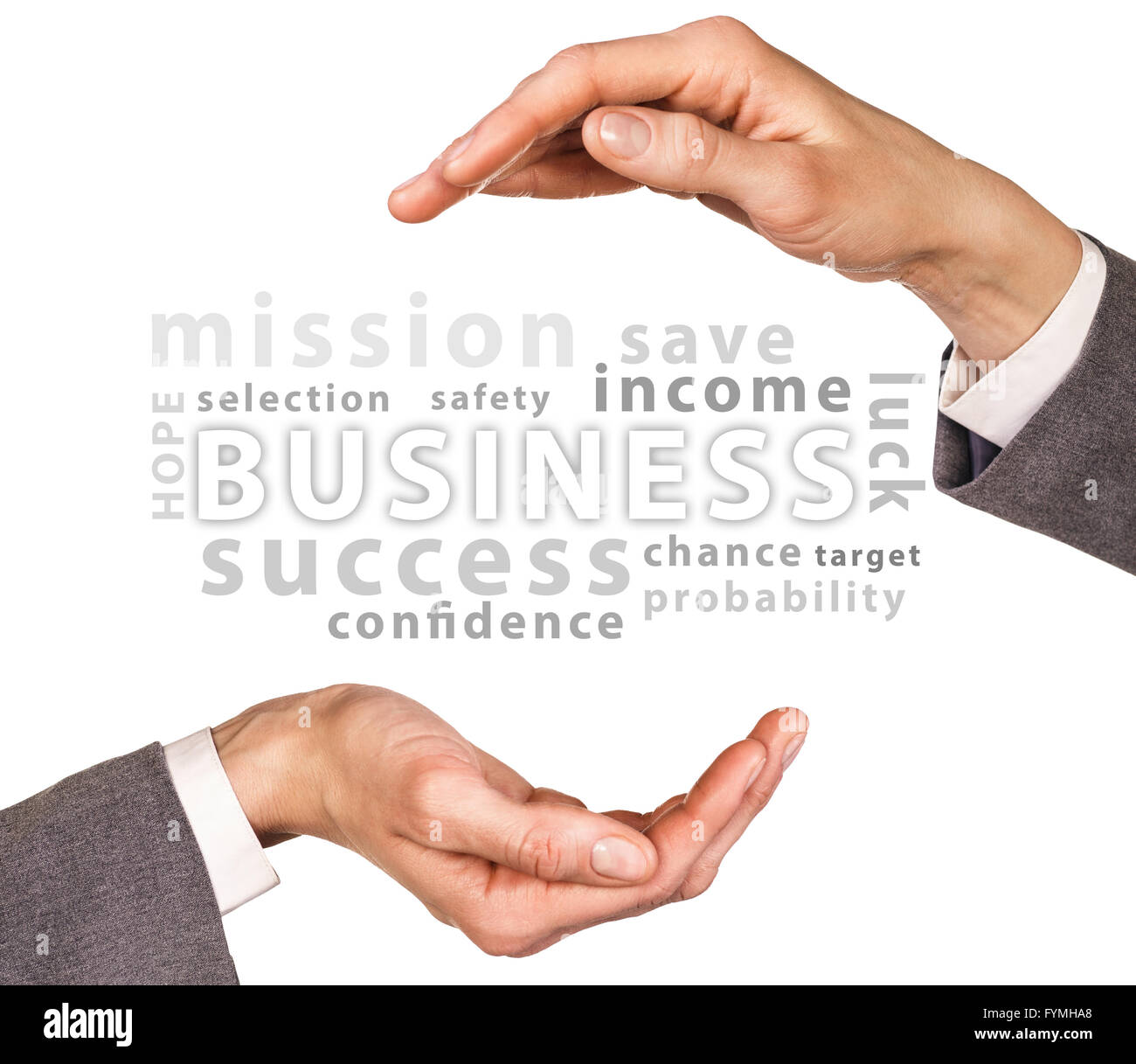 Cloud-Geschäft Worte auf Seite Stockfoto