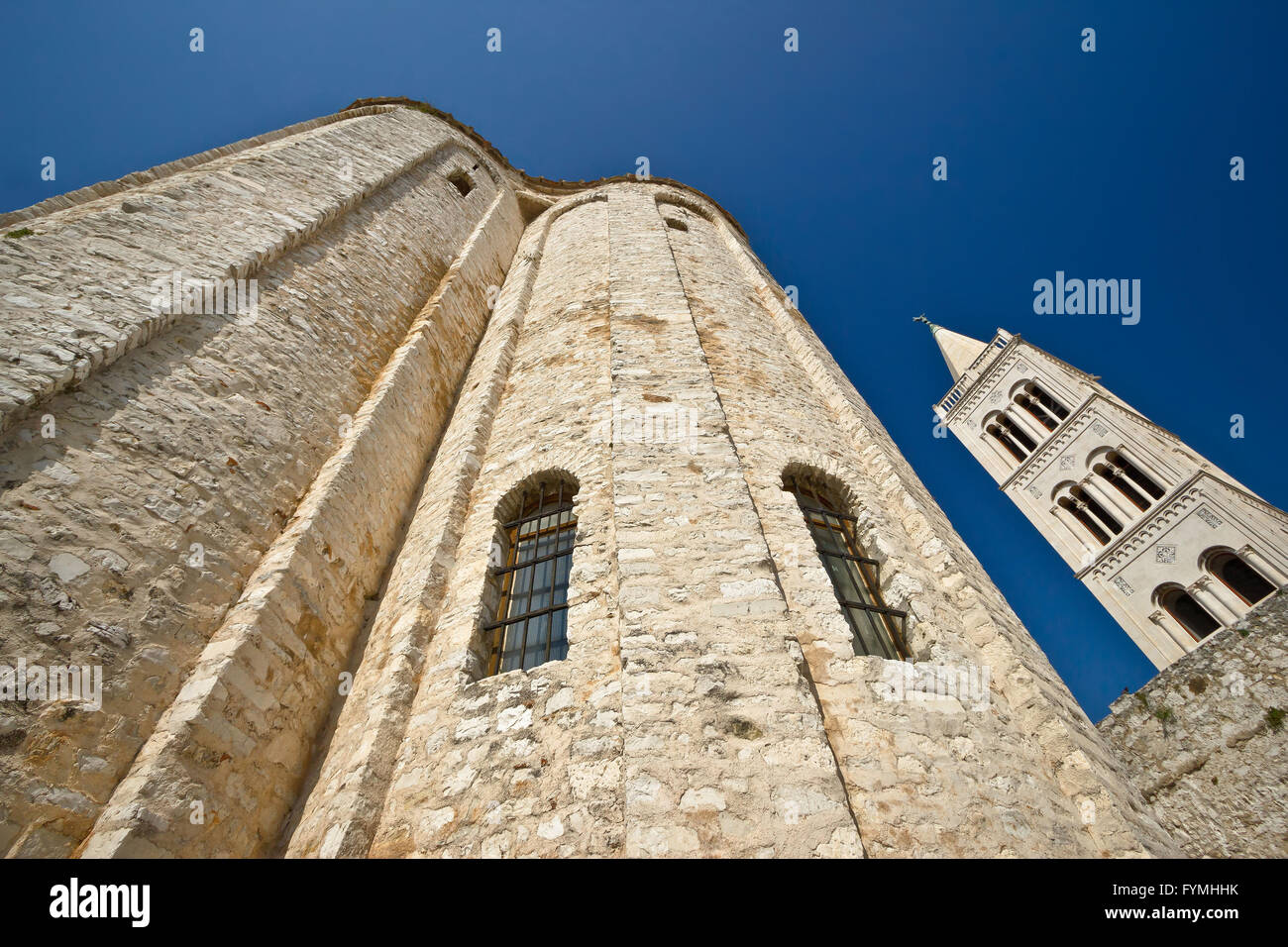 Zadar Saint Donat Kirche weiten Blick Stockfoto