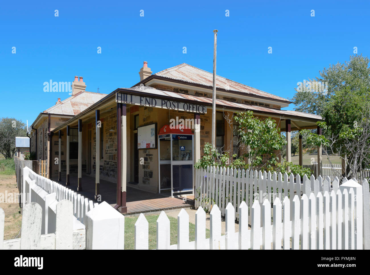 Post im historischen Gebäude, Hill End, New South Wales, NSW, Australien Stockfoto
