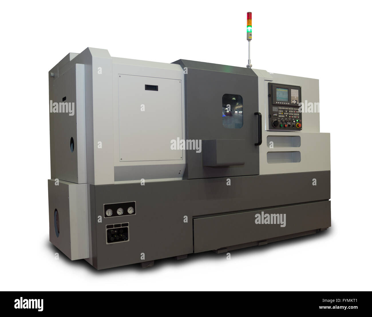 Computergesteuerte Drehmaschine Stockfoto