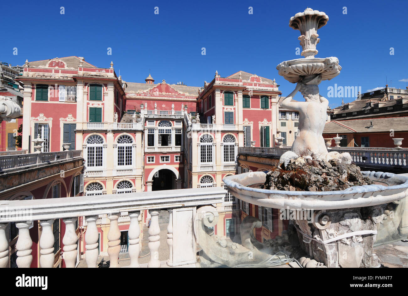 Europa, Italien, Ligurien, Genua. Königlicher Palast Stockfoto