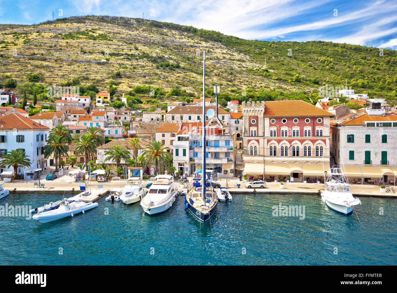 VIS Insel Yachting Blick Stockfoto