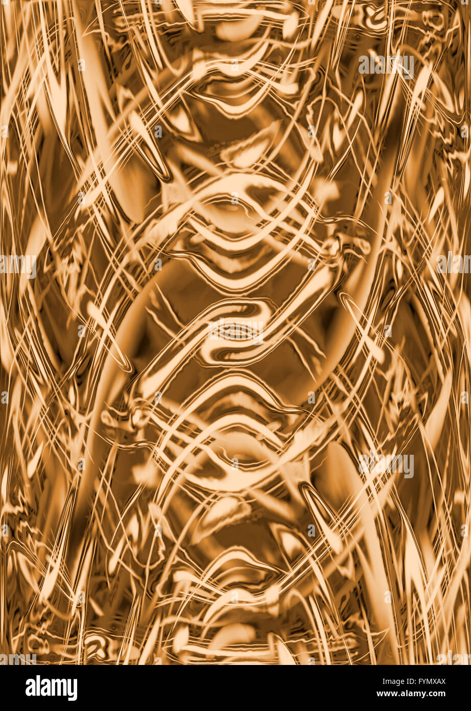 Abstrakte goldene Lichtmuster Stockfoto
