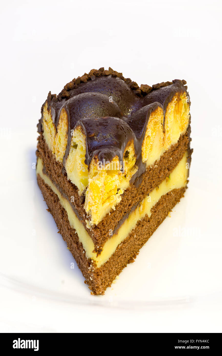 Vanille-Schoko-Kuchen Stockfoto