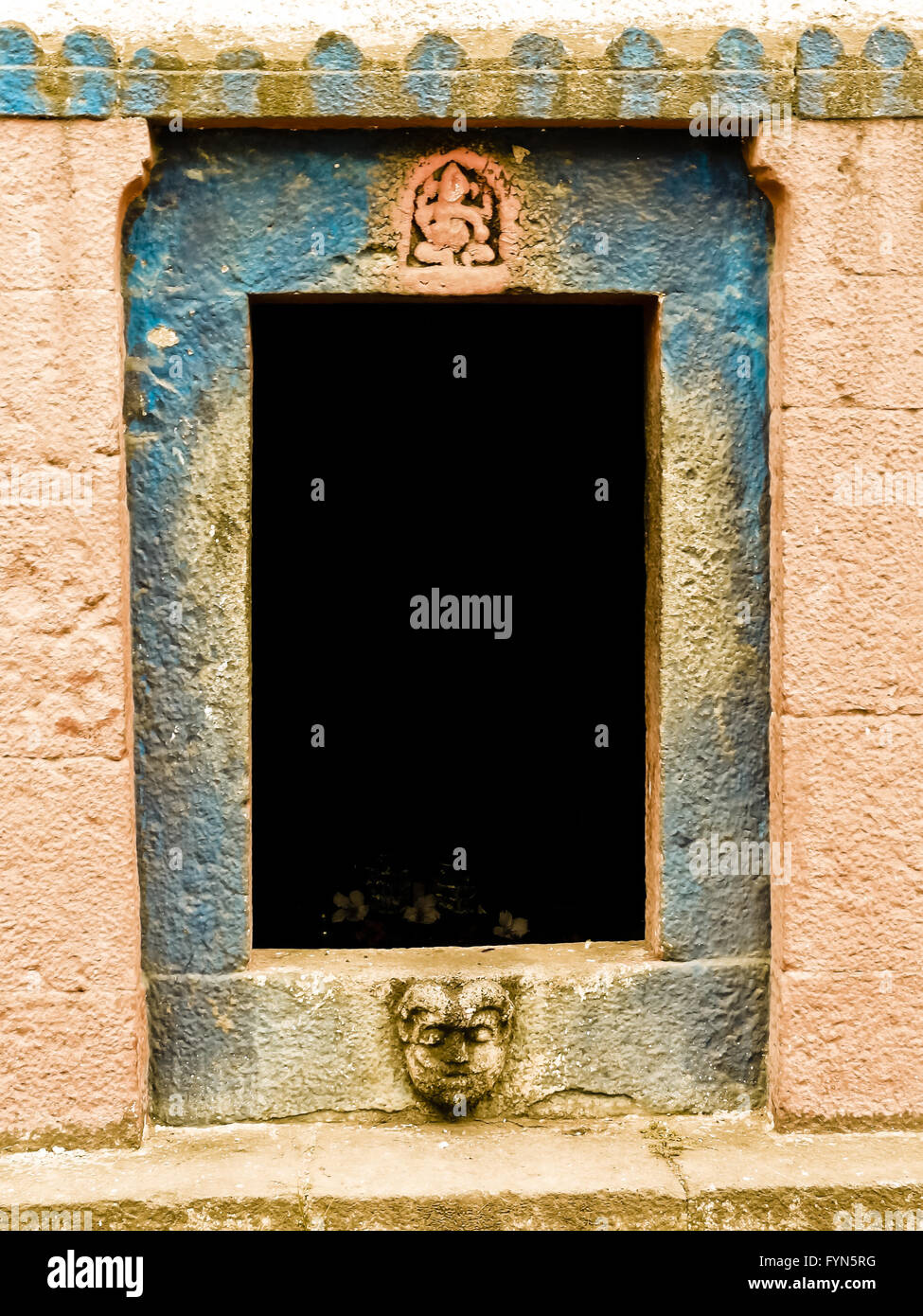 Lord Ganesha am Eingang eines Tempels Stockfoto