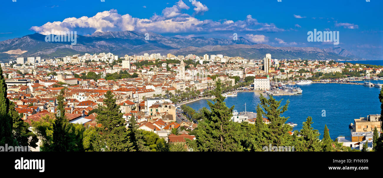 Panorama der Stadt Split Stockfoto