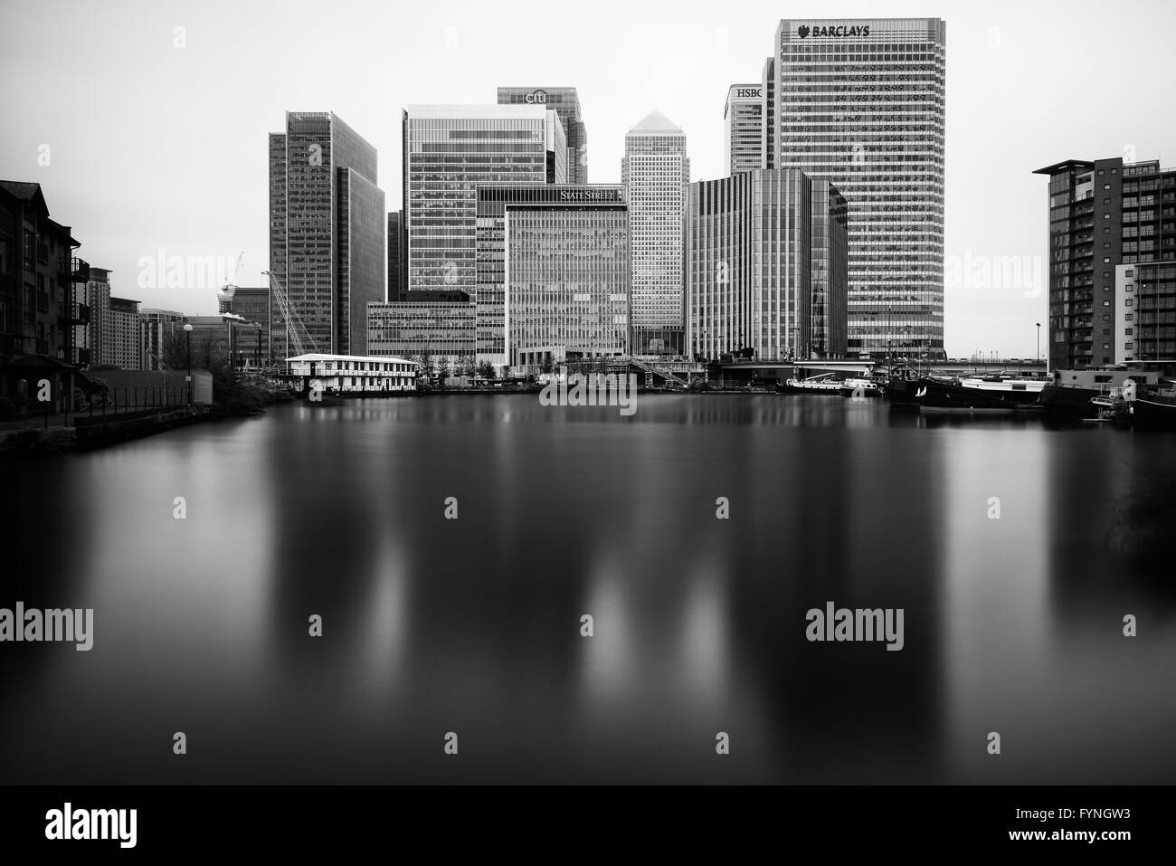 Bürogebäude in Canary Wharf, London, Vereinigtes Königreich Stockfoto