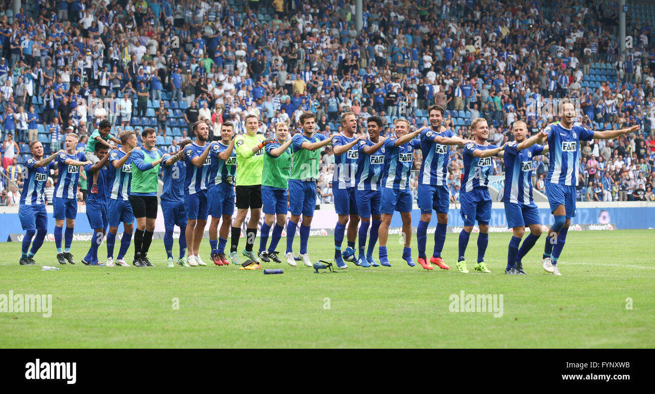 1.FC Magdeburg - Hallescher FC 2015/16 Stockfoto