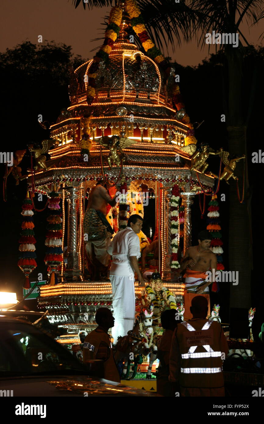 hinduistische Festival Parade Wagen Stockfoto