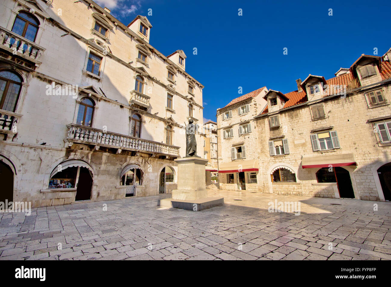 Platz der Radic Brüder in Split Stockfoto