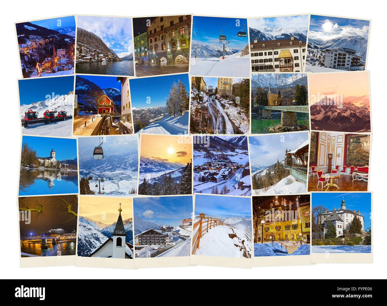 Stapel von Bergen Skifahren Österreich Bilder (Fotos) Stockfoto