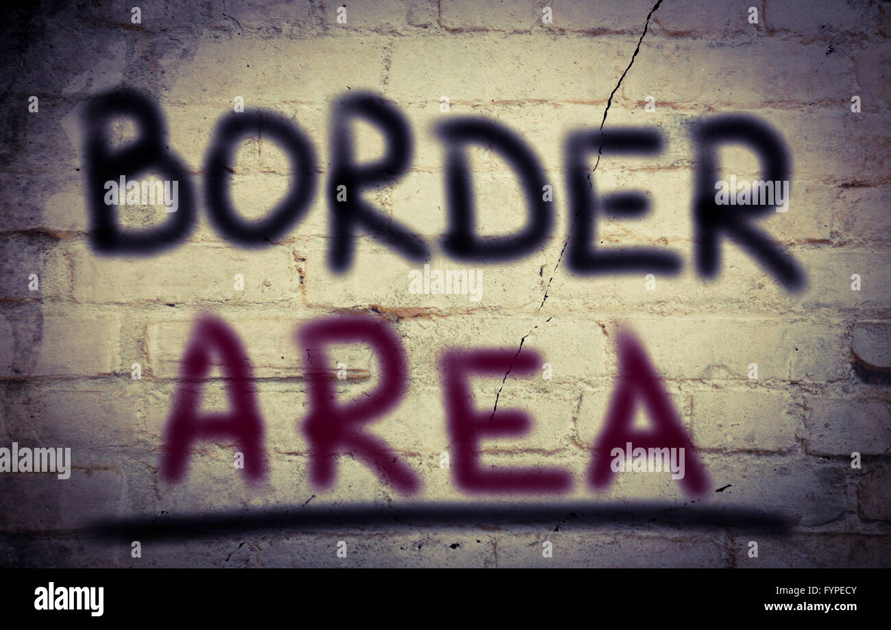 Border-Area-Konzept Stockfoto