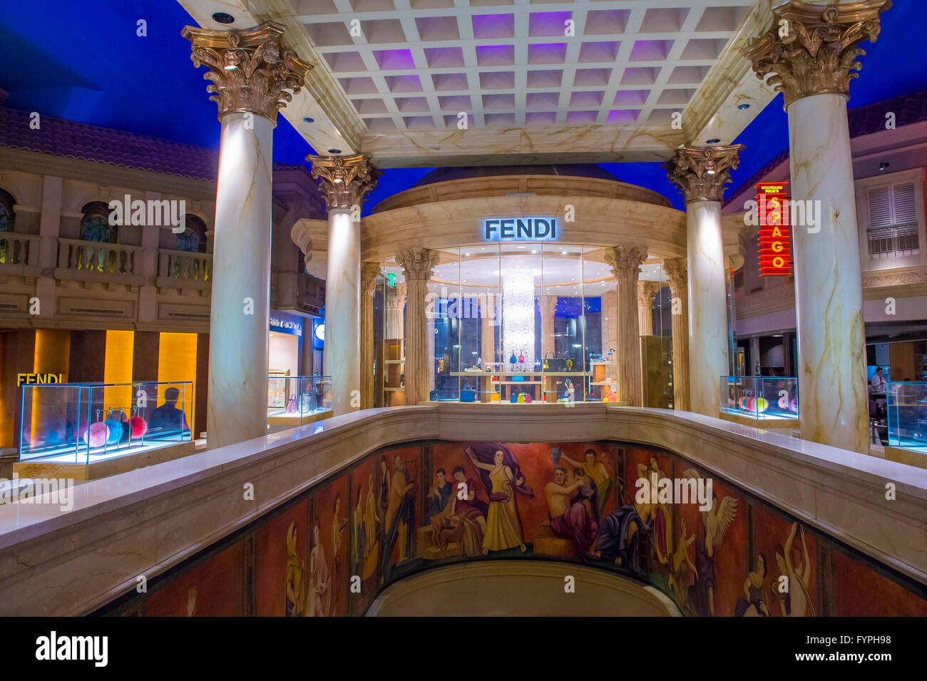 Außenseite einer Fendi-Filiale im Caesars Palace Hotel in Las Vegas Stockfoto