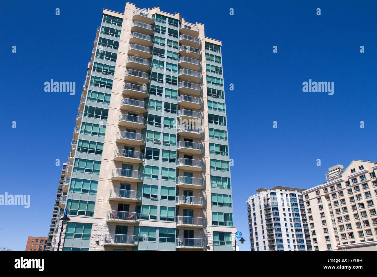 Eigentumswohnung Gebäude in der Innenstadt von Kingston Ontario, am 20. April 2016. Stockfoto