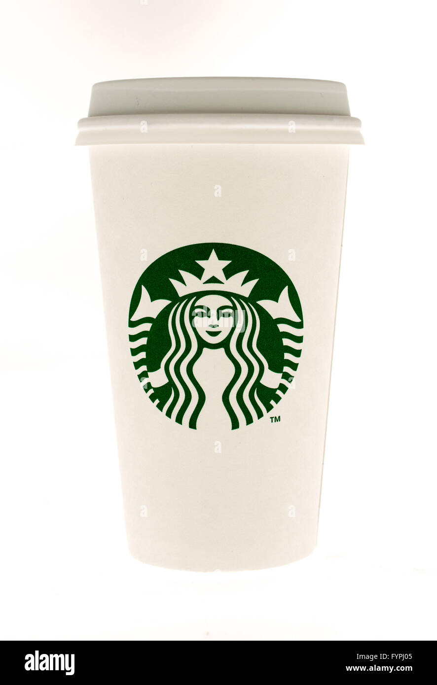 Winneconne, Wisconsin - 15. Mai 2015: Starbuck Kaffee Stockfoto