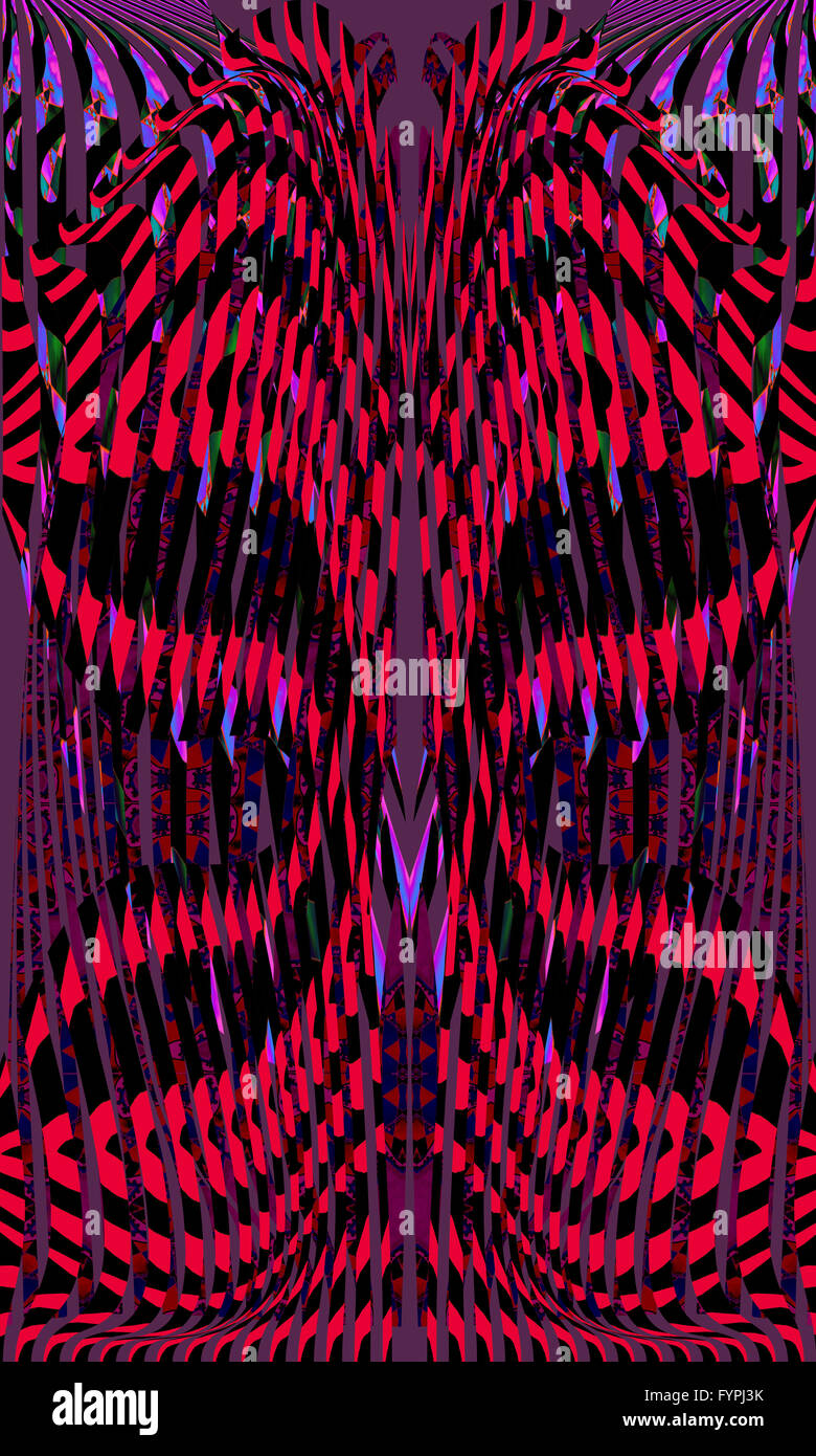 symmetrische allover Karo mit Multi-Hintergrundfarben Stockfoto