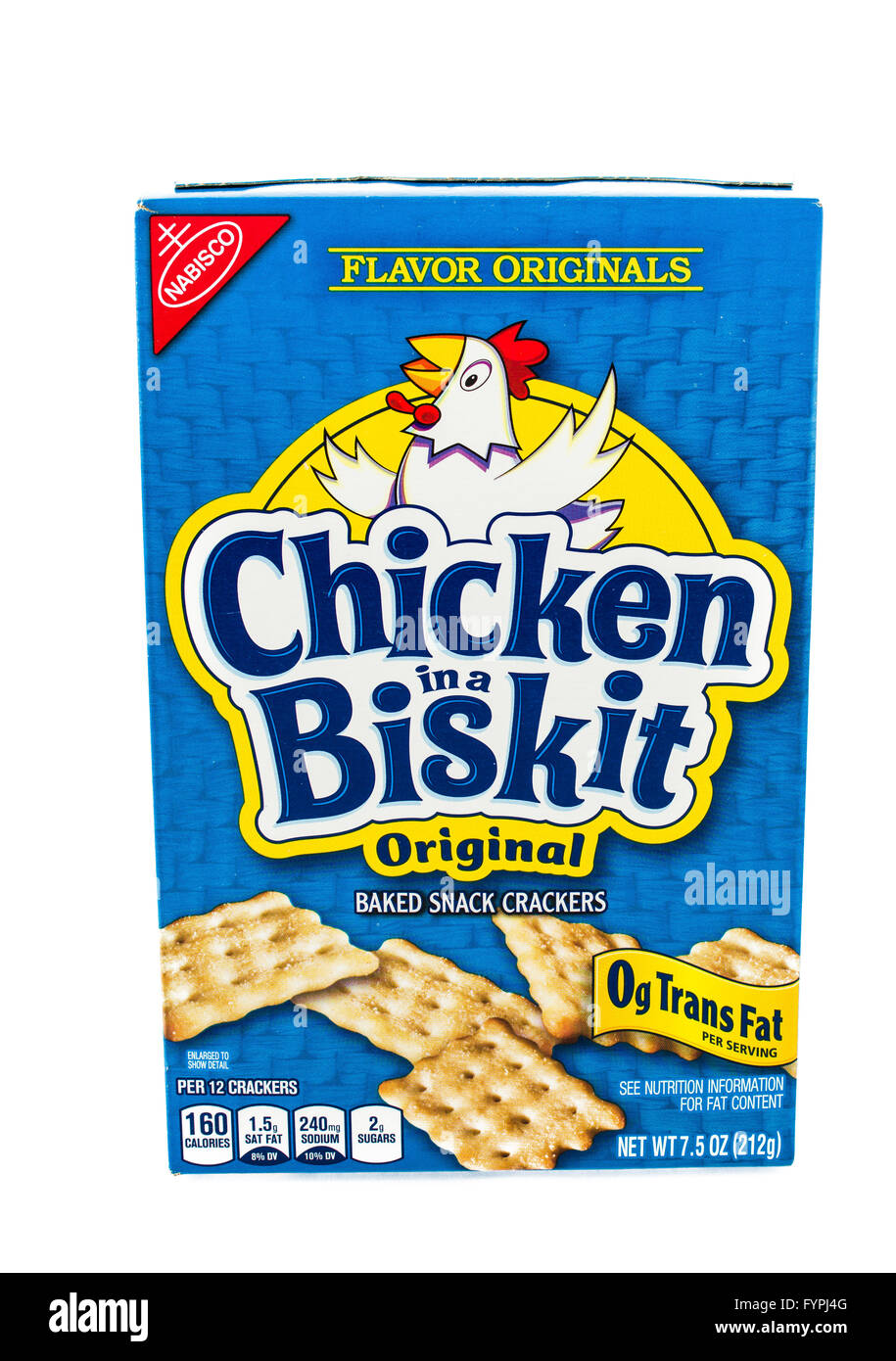 Winneconne, Wisconsin - 5. Februar 2015: Huhn in einer PersTrans Box von aromatisierten Cracker, Nabisco seit 1964. Stockfoto