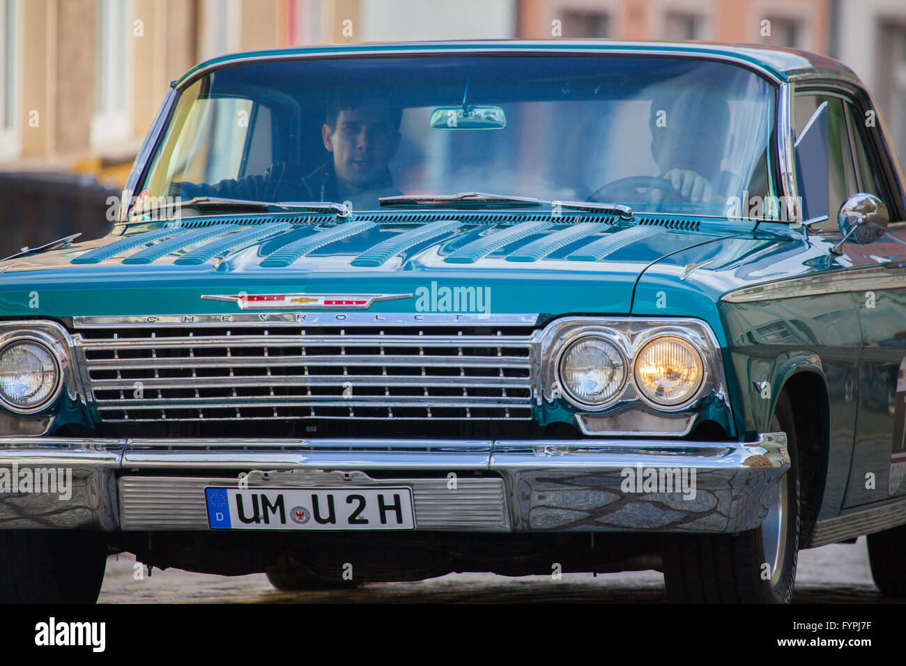 ALTENTREPTOW MECKLENBURG - Vorpommern - Mai 2015: amerikanische Chevrolet Auto eine Oldtimer-Show in Altentreptow Deutschland Stockfoto