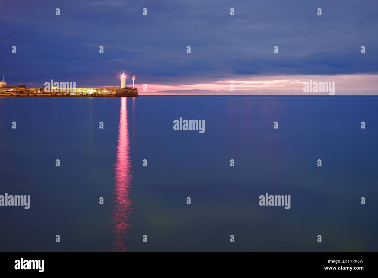 Ölgemälde-Stil von Leuchtturm Stockfoto