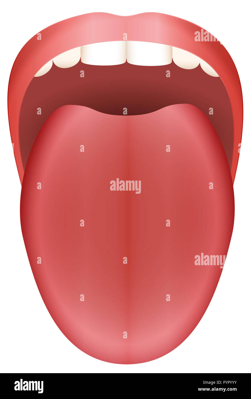 Stecken die Zunge - Abbildung auf weißem Hintergrund. Stockfoto Stecken die Zunge - Abbildung auf weißem Hintergrund. Stockfoto