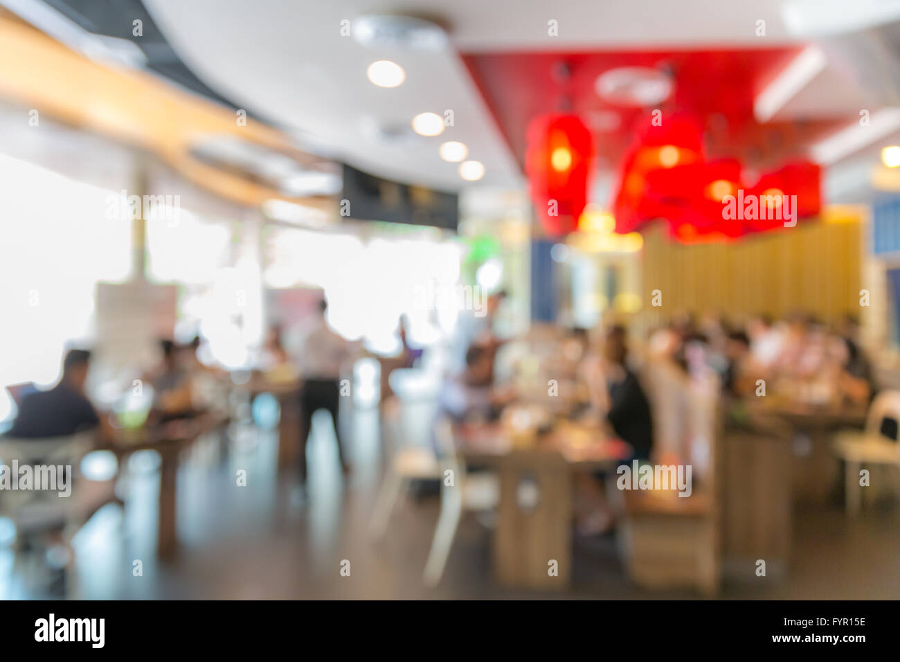 Cafe Restaurant Unschärfe Hintergrund Stockfoto