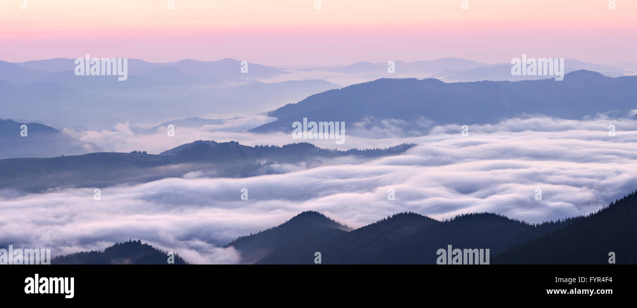 Karpaten-Grat-panorama Stockfoto