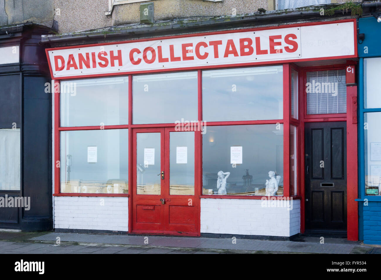 Dänische Sammelobjekte in Margate, Kent. Stockfoto