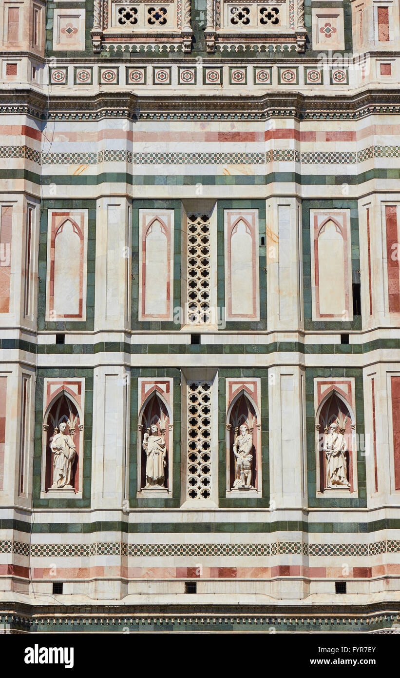 Äußere Detail Il Duomo Di Firenze, abgeschlossen im Jahre 1436-Florenz-Toskana-Italien-Europa Stockfoto