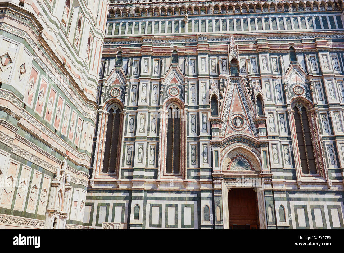 Außenarchitektur des Il Duomo Di Firenze, abgeschlossen im Jahre 1436-Florenz-Toskana-Italien-Europa Stockfoto